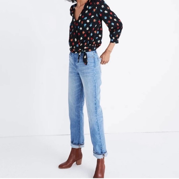 Madewell Wrap Top in Pressed Flowers Small - Picture 4 of 8